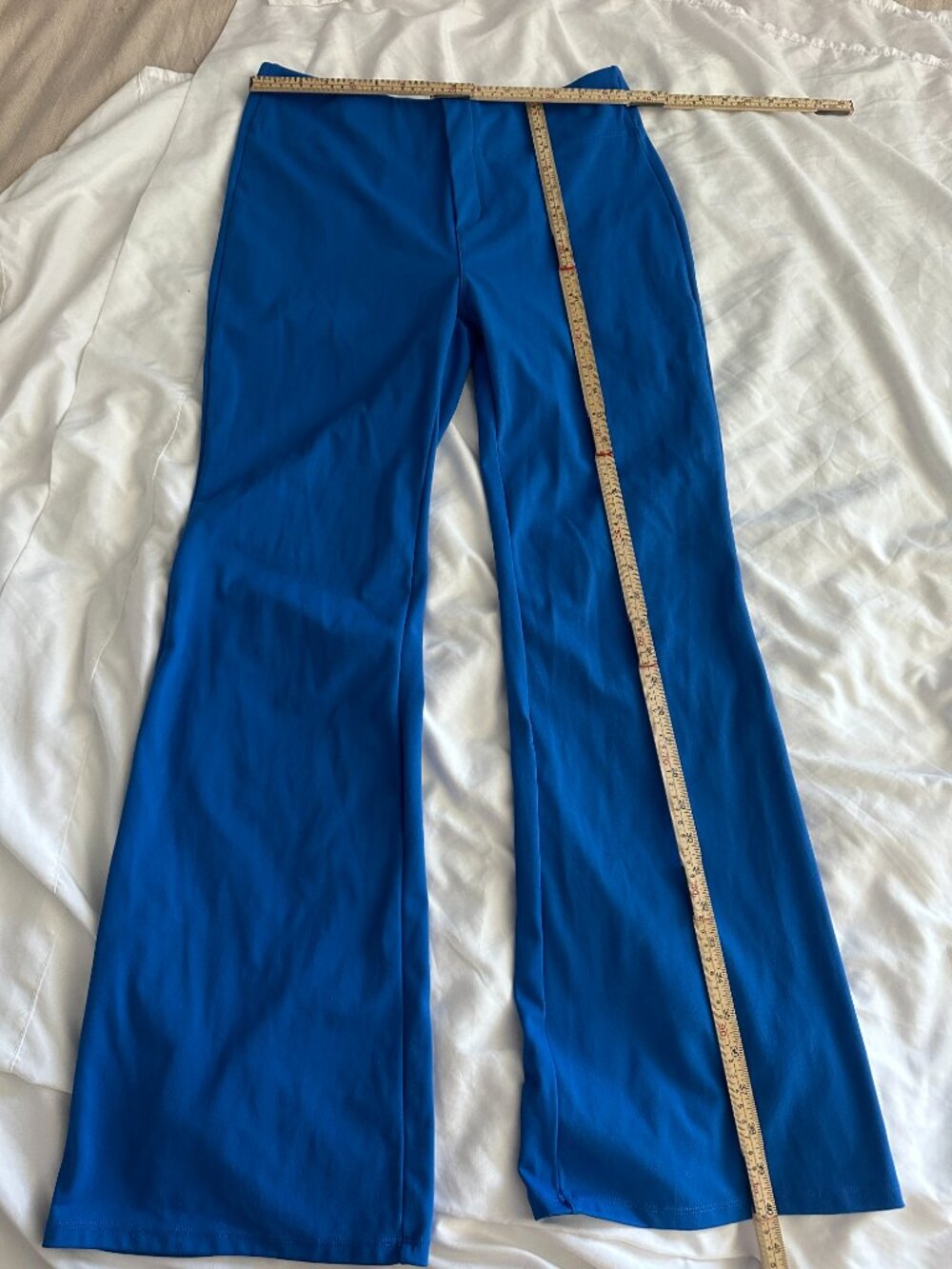 Halara Blue Flare Yoga Pants Women's L High Waisted Stretch Bootcut Leggings - Picture 4 of 8